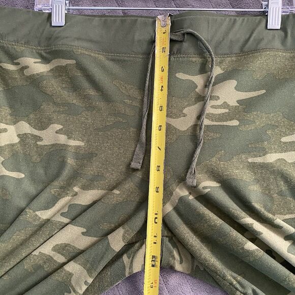 EUC Dream pajama Set White Grn Camo LOVE Btms Elastic Waist Pckts Sz XL - Picture 16 of 16